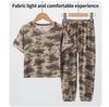 3pcs Summer Children's Printing Short-sleeved Shorts 9 Pants Suit Boys and Girls Comfortable Pajamas Can Be Worn Outside