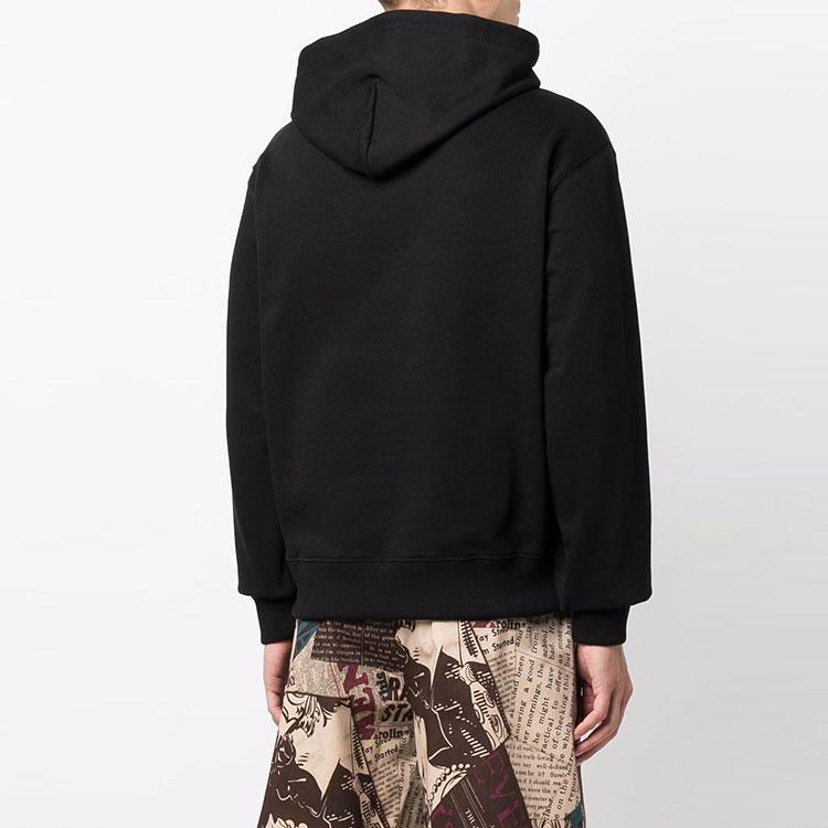 KENZO Sweatshirts Men's Black Hooded (Non-detachable) Moderate FB65SW3054MO-99