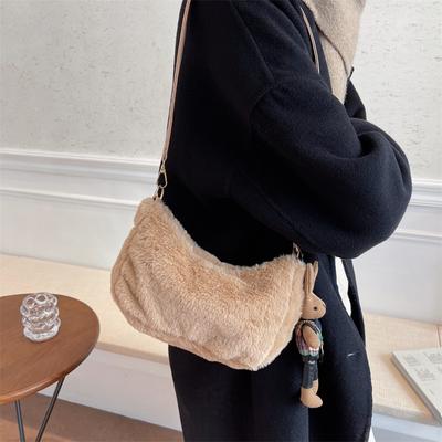 Women'S Bag Messenger Bagnewest Bag Female Ins Niche Chain Bag Messenger Bag Plush Small Square Bag Women Handbags And Purse