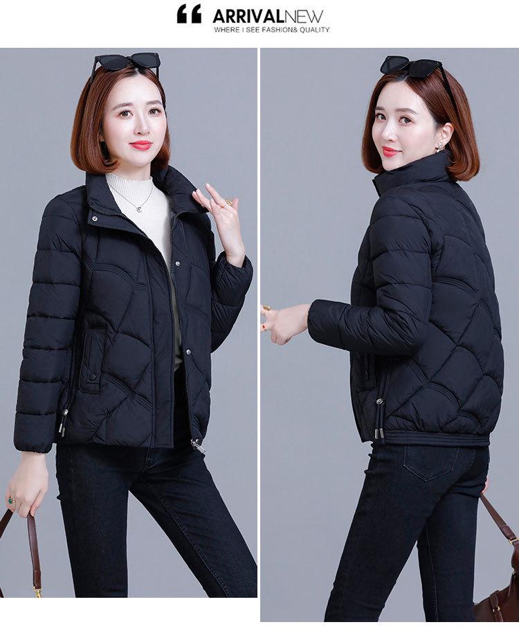 Women's 2025 Short Style Thickened Cotton Jacket - Korean Fashion, Stand Collar, Slimming, Warm, & Versatile