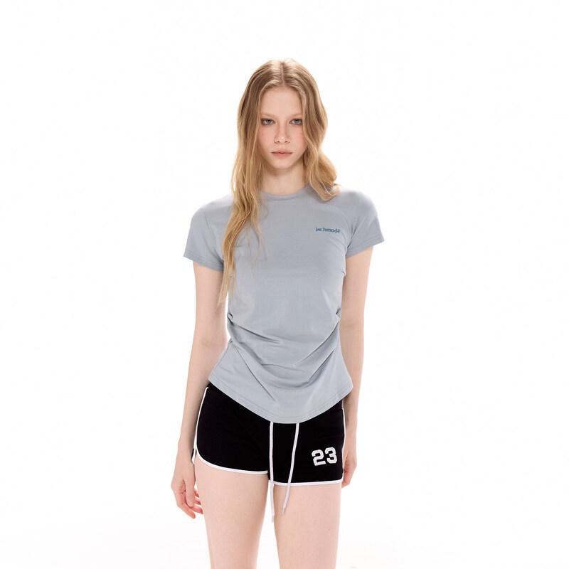ICH MODE Women s Modal Ruched Waist T-Shirt M