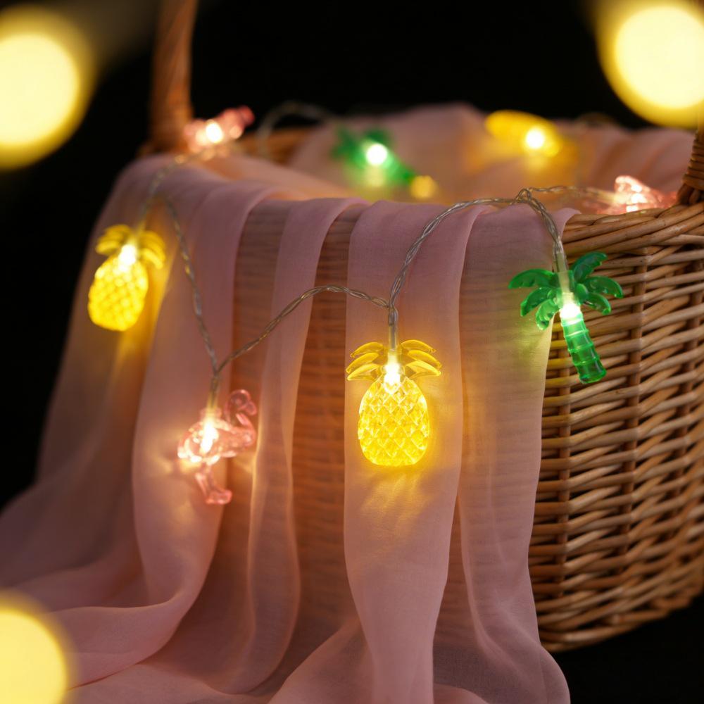 LED Pineapple Coconut Tree String Lights for Children's Room Decor