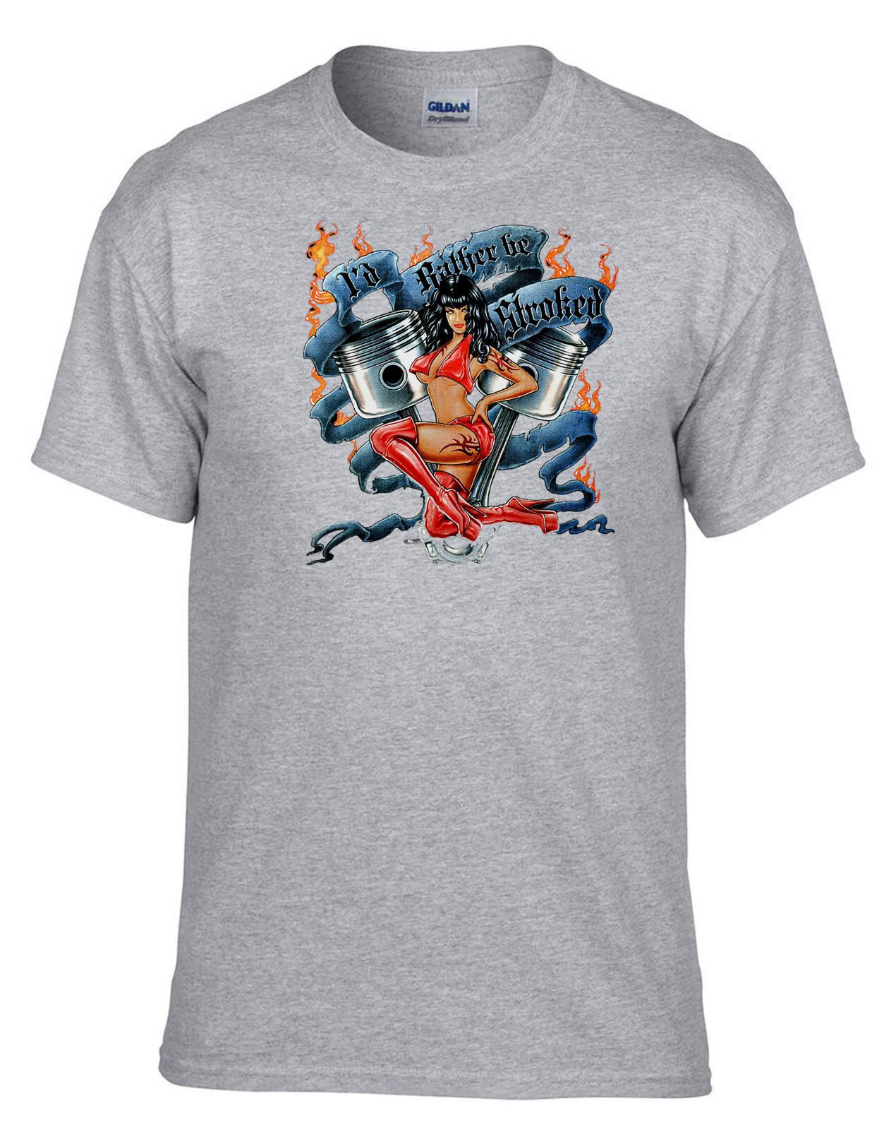 26 Rockabilly V8 Hot Rod Racing Car Tuning Grey T-Shirt -341_Grey- Unisex T-Shirt XXXXL