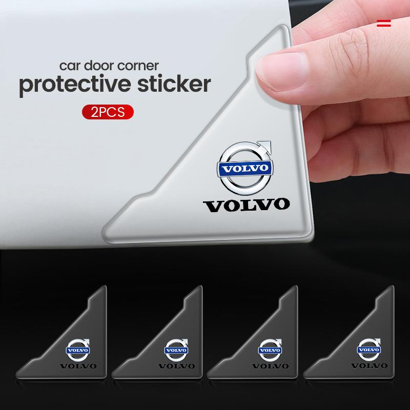 2PCS Car Door Anti-collision Corner Protectors Stickers Accessories For Volvo XC60 V50 V70 S90 Olestar XC40 S80 EX90 XC70 EX30