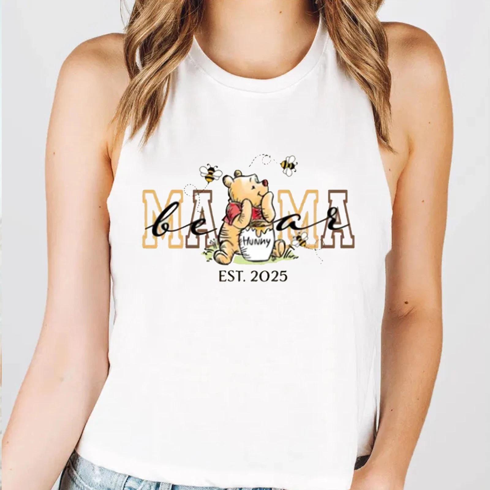 Индивидуальная майка  Мама Медведица , Майки с Винни-Пухом Диснея для Мамы, Подарок на День Матери 4XL
