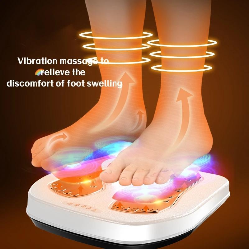 Intelligent varmenevropati muskelavlastningsstimulator sirkulasjonsfotmassasjepute elektrisk Shiatsu EMS fotmassasjemaskin