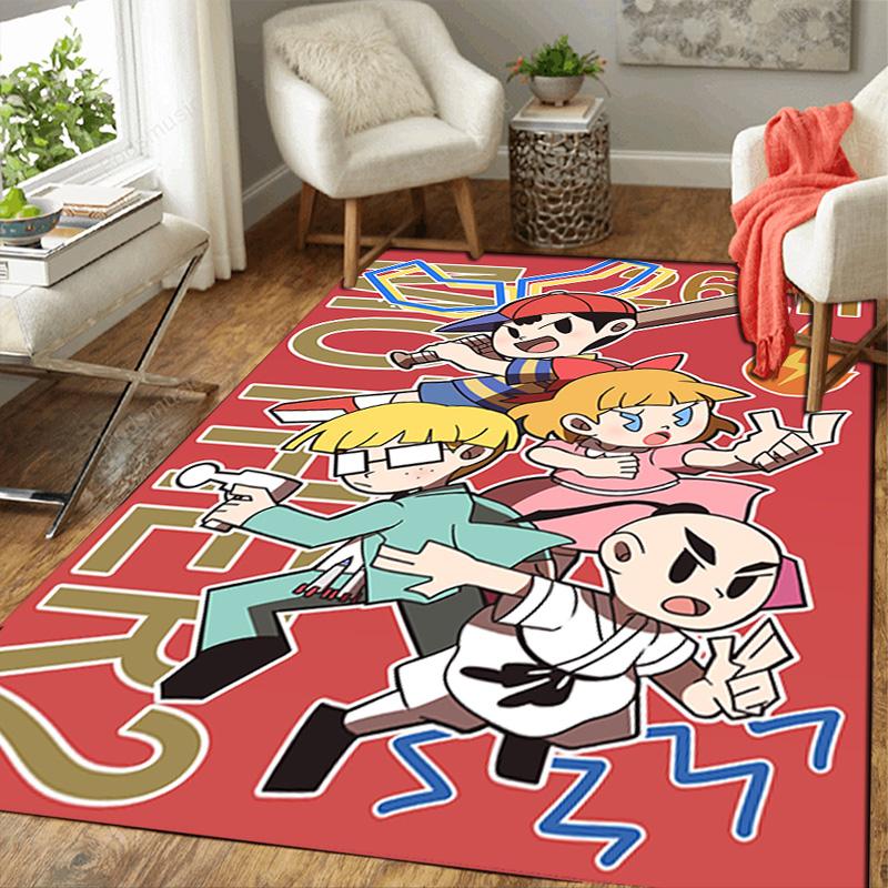 Retro Video Game Characters Rug Floor Mat for Living Room or Bedroom Soft and Comfortable Carpet a Gift for Birthday and Holiday.