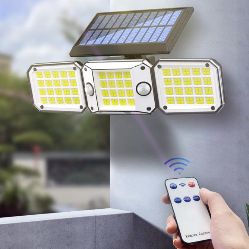 Dual Induction Outdoor Solar Lights 224 LEDS Solar Motion Sensor Lights Solar Wall Lamp With 3 Modes Waterproof Flood Lights