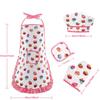 Kids Cooking and Baking Set Baking Kit Apron Dress up Chef Costume Kids Aprons for Girls Toddler Chef Hat for Little Girls