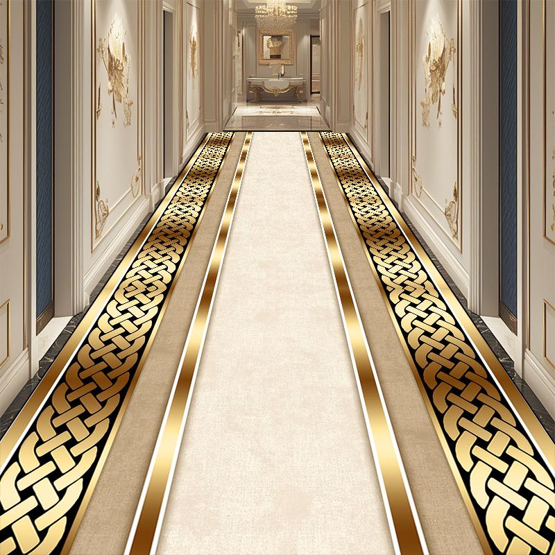 

Роскошный ковер для золотого коридора, ковровая дорожка для холла отеля, декоративные ковры для гостиной, прохода, нескользящий моющийся коврик для пола, настраиваемый 160*200cm