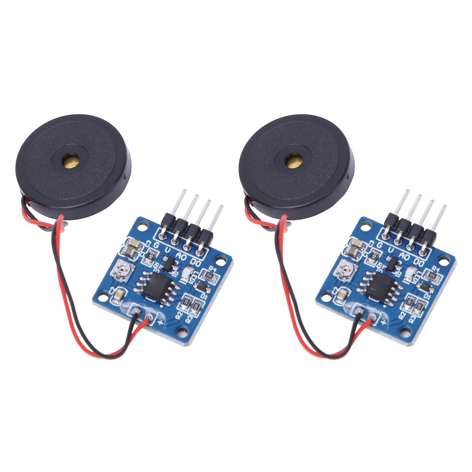 

2 Pcs Piezoelectric Vibration Tapping Sensor Module AD DO Output Adjustable Sensitivity Vibration Switch Module