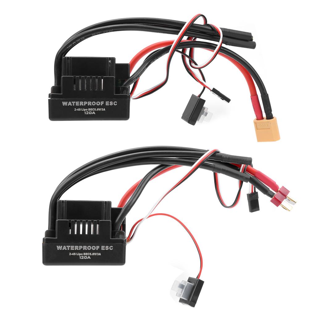 120A Waterproof Brushless ESC Electronic Speed Controller Accessory Fit for 1/8 RC Car Brushless ESC Electronic Speed Controller