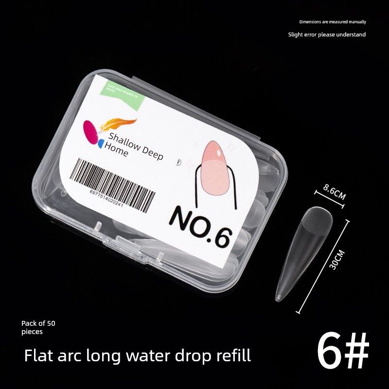 

Легкий Глубокий Домашний Маникюр для Салона Красоты Ногтей Плоский Арочный T-образный Накладной Ноготь Новинка Бесшовный Матовый Тонкий Долговечный Ноготь Flat Arc Long Drop No.6 Supplement