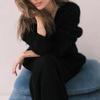 Women Knitting Coat V-Neck Long Sleeve Solid Color Single Breasted Sweater Coat Loose Fit Stretchy Outwear