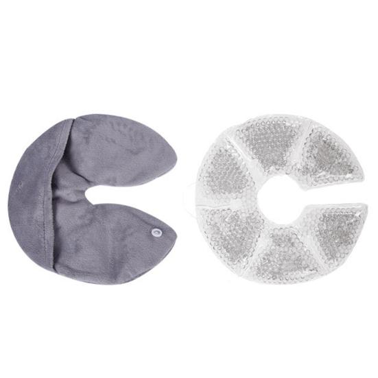2Pcs Hot And Cold Breast Therapy Packs Improve Milk Flow Gel Cold Compress Reusable Heating Pads for Engorgement Clogged Ducts Nipple Pain Relief