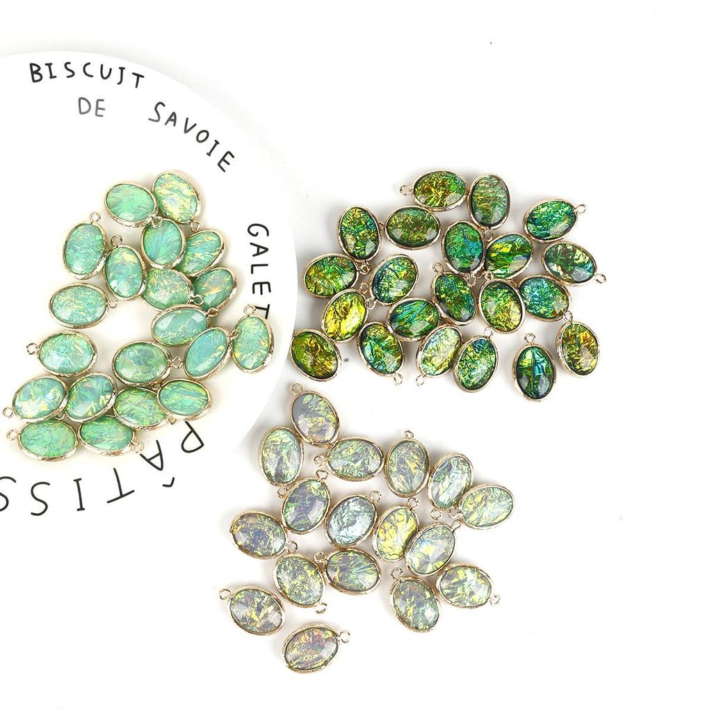 2pcs/lot 15x20mm Zinc Alloy Oval Double-Side Charms Pendant for DIY Jewelry Accessories