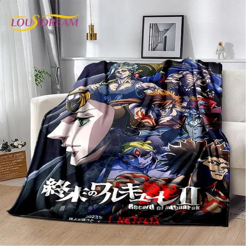 Record of Ragnarok Anime Cartoon Weiche Plüschdecke, Flanelldecke, Überwurfdecke für Wohnzimmer, Schlafzimmer, Bett, Sofa, Picknick-Abdeckung