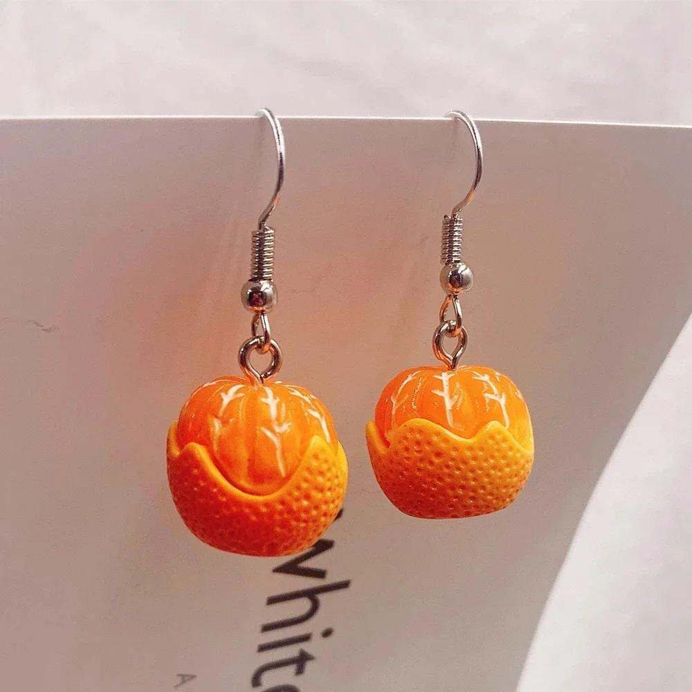 Exquisite Glass Lemon Earrings Light Weight Fruit Food Flower Earrings Can Love Kawaii Pastoral Earring for Her Birthday Present