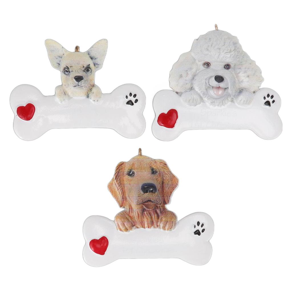 Christmas Tree Dog Resin Pendant Wear Resistant DIY Xmas Puppy Resin Pendant for Christmas Resin