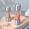 1pc Pepper Grinder Stainless Steel Acrylic Spice Bottle Salt Pepper Mill Manual Spice Grinder Mill Household Kitchen Gadgets