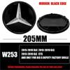 Heißer Autoaufkleber 185/205MM Auto Frontgrill Abzeichen Aufkleber Abdeckung Emblem Ersatz Zubehör für Mercedes Benz W204 W205 W206 W21