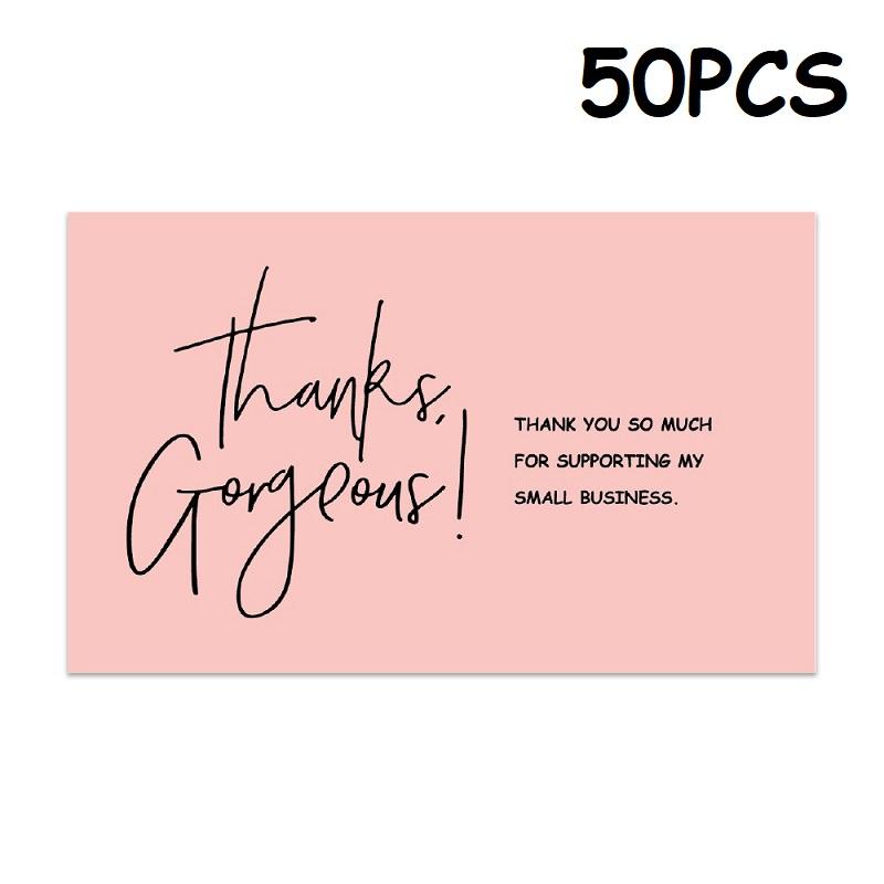 50PCS Thank You Cards Small Business Gift Cards Wedding Thank You Card HK02