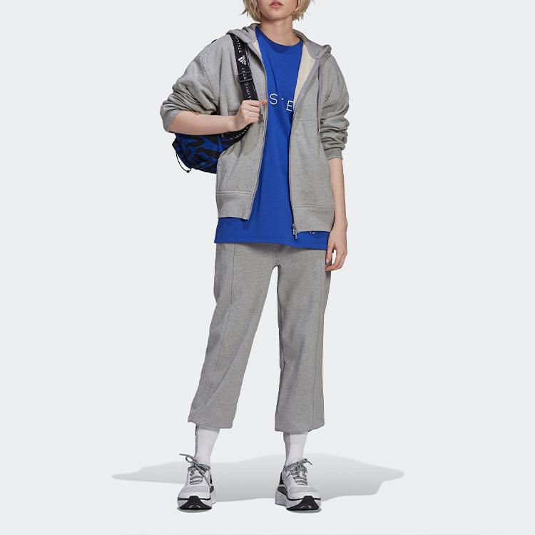 Adidas X Stella McCartney Asmc Logo Tee Sport Round Neck Short Sleeve Women Tops Cobalt-Blue HB7403