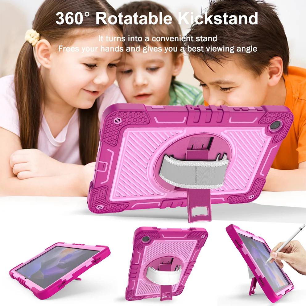 Pour Samsung Galaxy Tab A9 Plus 11 pouces SM-X210 SM-X216B SM-X218U A9+ Étui Housse Tablette Silicone Enfant Avec Sangle d'épaule #R A9 Plus 11-inch 2023