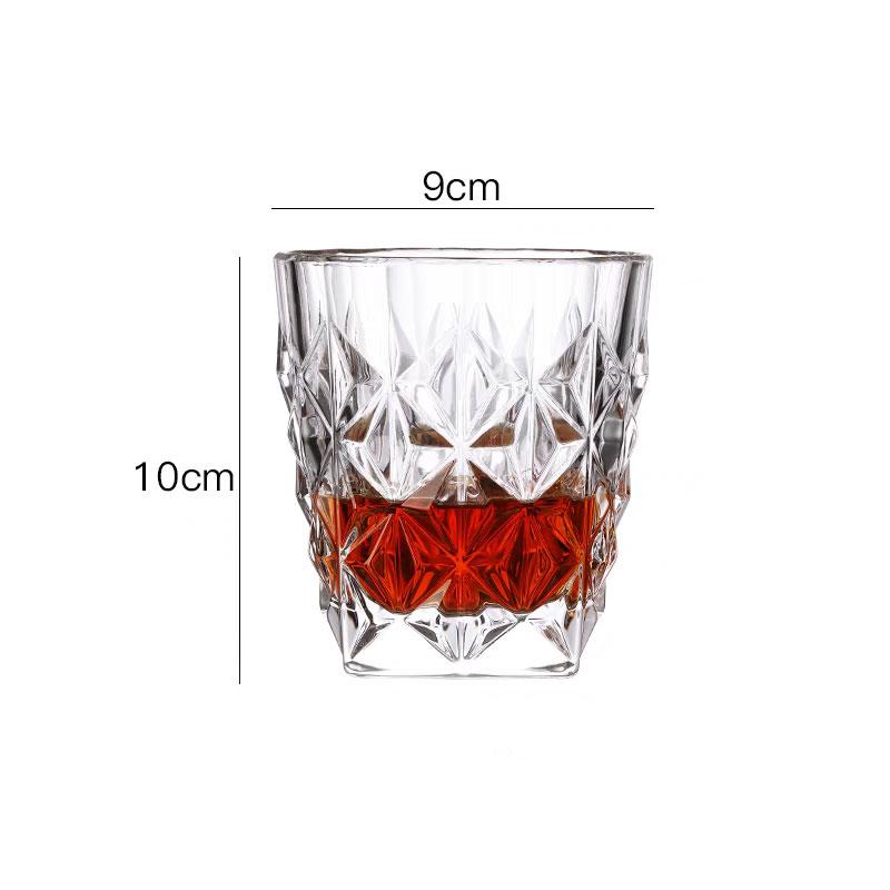 

330ml or 380ml Exquisite Diamond-shaped Texture Crystal Cups Are A Must-have Exquisite Gifts Festivals Parties Give To Friends 1PCS
