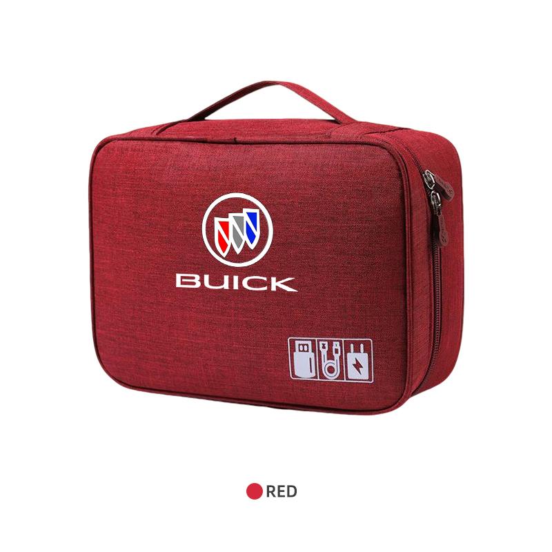 

Large Capacity Travel USB Gadget Cable Bag Headphone Storage Box For Buick Century Excelle XT Envision Excelle GT Regal enclave красный