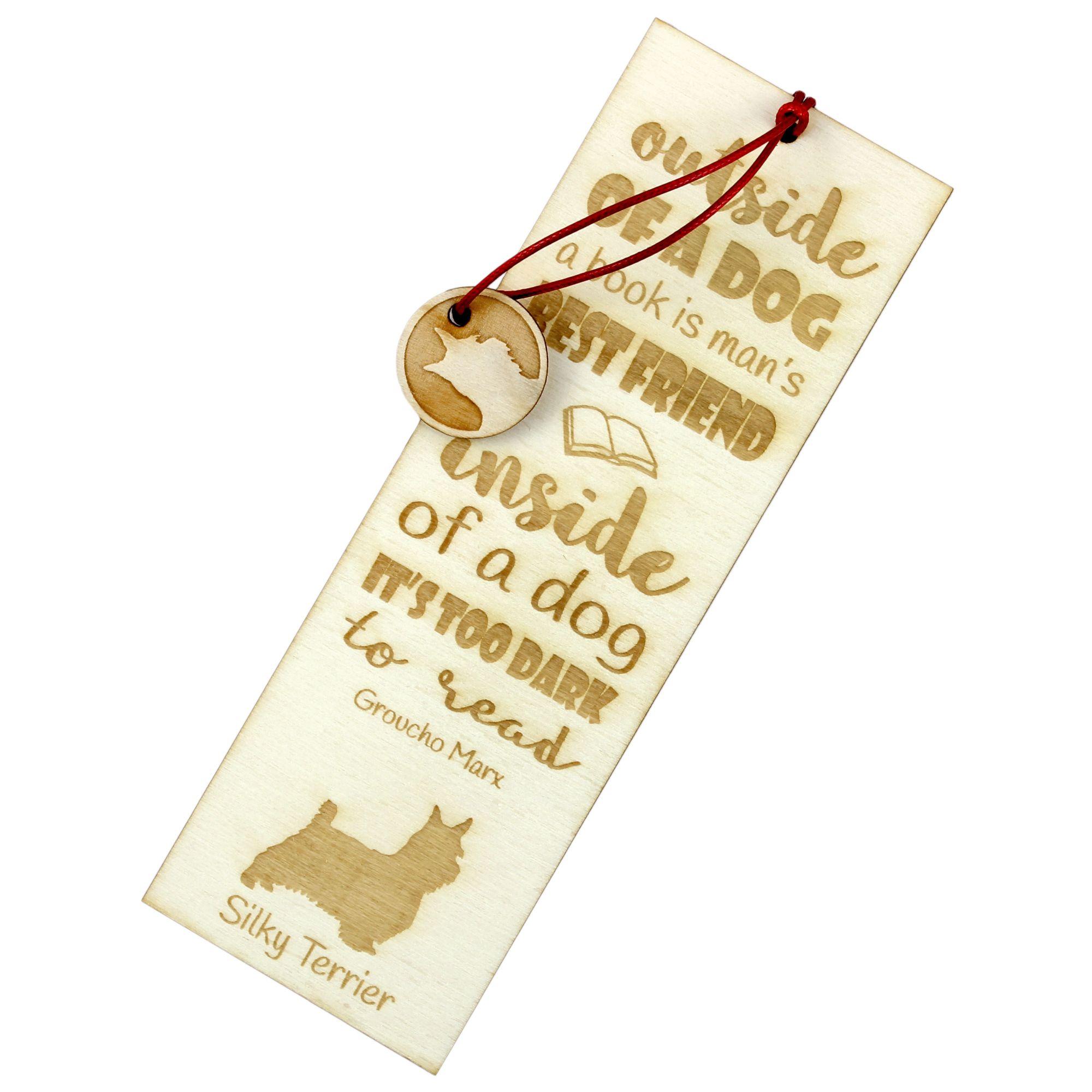 

Silky Terrier - dog bookmark, personalized bookmark, gift for bookworm from Art-Dog brand