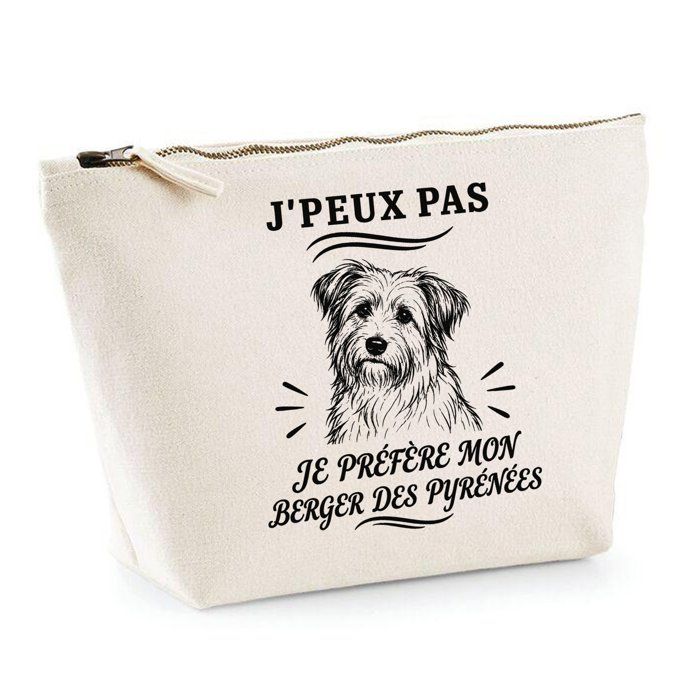 Trousse de toilette - PLANETEE - J’peux pas minimaliste - 100% coton - Beige 3 L - Impression DTG durable