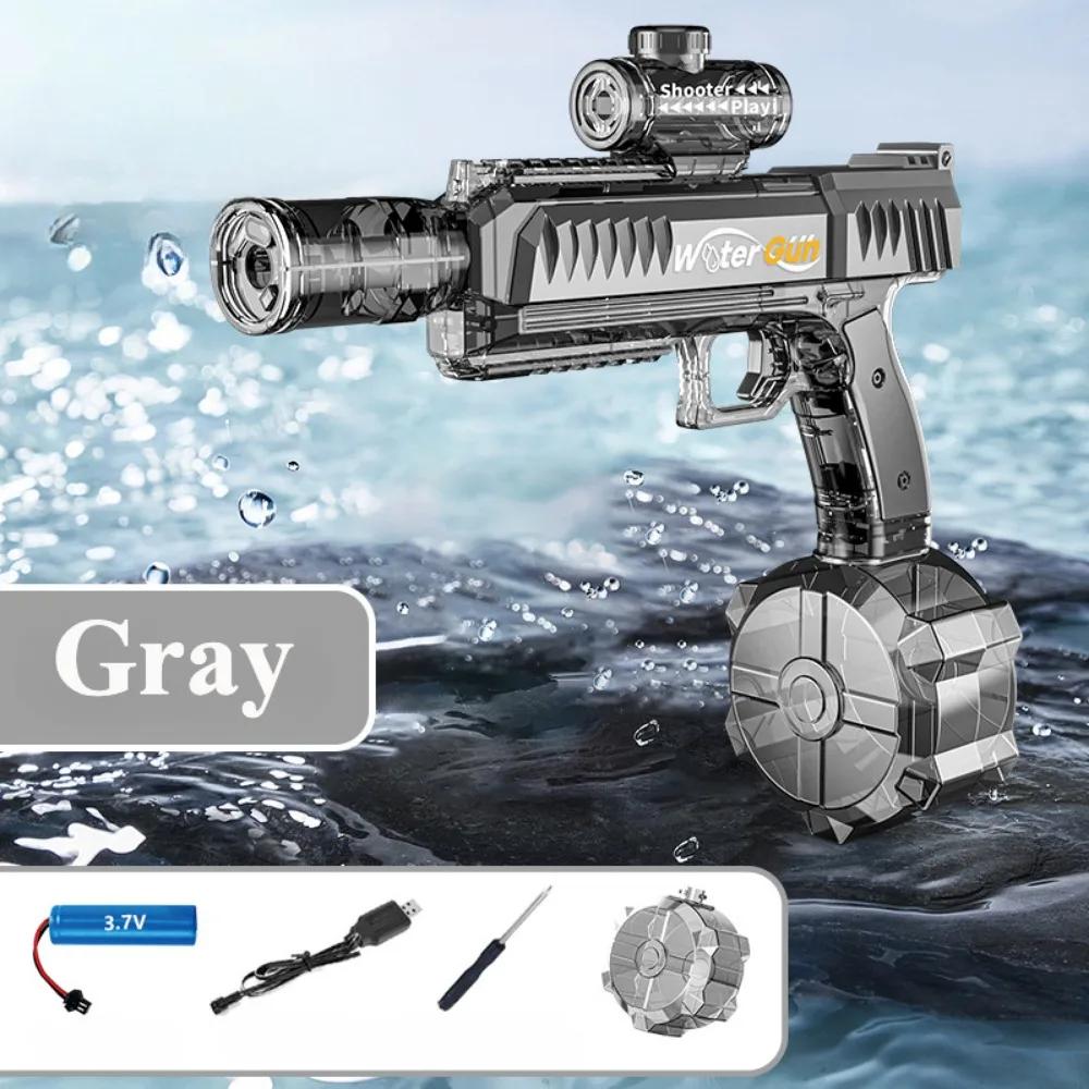 Electric Water Gun Automatic Squirt Toy Powerful Water Blaster Pistols Summer Outdoor Pool Spray Water Fights Gun for Adults