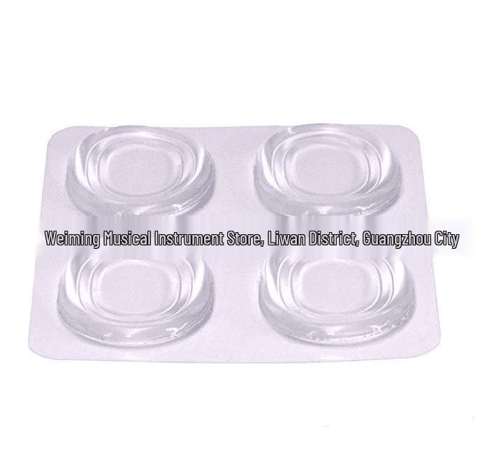 Transparent Drum Rack Mute Sticker and Shock Absorbing Silicone Pad for Snare Drum Stand.