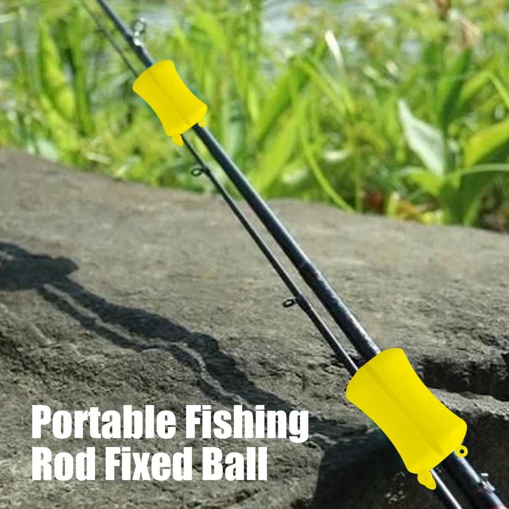 Fishing Rod Holder Ball Lightweight Angling Pole Stopper Rotational 4-in-1 Fishing Rod Fixed Ball For Hiking Travel Outdoors