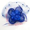 Vintage Pillbox Fascinator Hat with Tulle Veil - Elastic Band Wedding & Tea Party Headwear for Women 's Handcrafted Ribbon Detailing