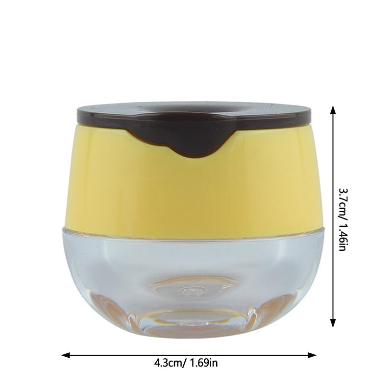 1 Stück gelbe Lippenfilmflasche, Lippenfilmbox mit Silikonlöffel, Lippenbalsam, leere Flasche, Körperpflegecreme, Maske, Verpackungsbehälter