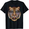 Funny Tiger Design For Men Women Kids Cat with Glasses Lover T-Shirt