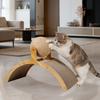 Cat Scratching Arch And Ball Interactive Cat Scratching Ball Arched Scratch Pad with Wooden Frame Curved Scratcher for Cats