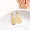 Vintage Hohl Damen Blume Ohrringe Schmuck Edelstahl Wassertropfenform Geometrisch Ohrring