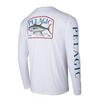 Mens Quick-Dry Fishing Shirt Long Sleeve UV Protection Outdoor Performance T-Shirt Breathable Round Neck