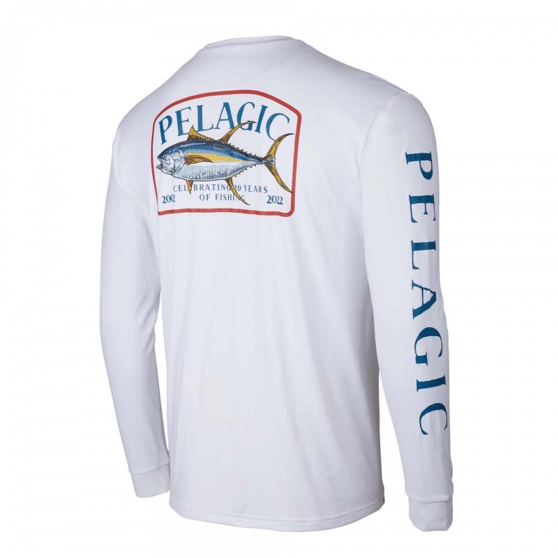 Mens Quick-Dry Fishing Shirt Long Sleeve UV Protection Outdoor Performance T-Shirt Breathable Round Neck