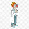 Professor Farnsworth Conrad Philip J Fry Iron On Heat Transfer Printing Vinyl Patches Sticker for Clothes DIY Appliques Washable Patches
