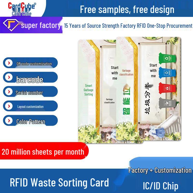 Garbage Sorting Induction Card - Fudan IC Chip M1 Card