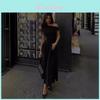 Elegante Abito Midi Off-Shoulder in Poliestere Silksoft per Appassionati di Moda Primaverile