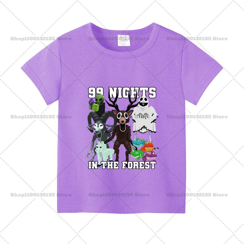 Game 99 Nights in The Forest Boys Girls T-Shirt Printed Cotton Children's Short Sleeve Casual Baby Short Sleeve Top T-Shirt Gift