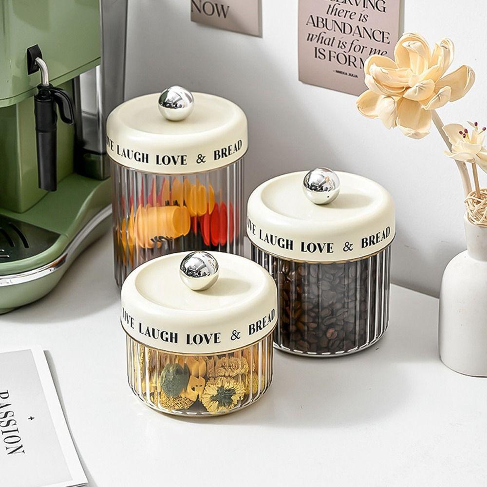 

Large Capacity Dry Goods Storage Boxes Round Tea Storage Jars Food Storage Boxes for Household S