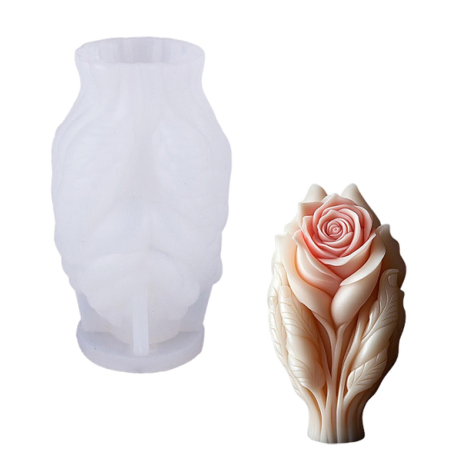 

3D Rose Cylinder Moulds Silicone Wave Spiral Candle Mould Reusable Easy To Demold for Wedding Valentine Day DIY Home Decor Gift