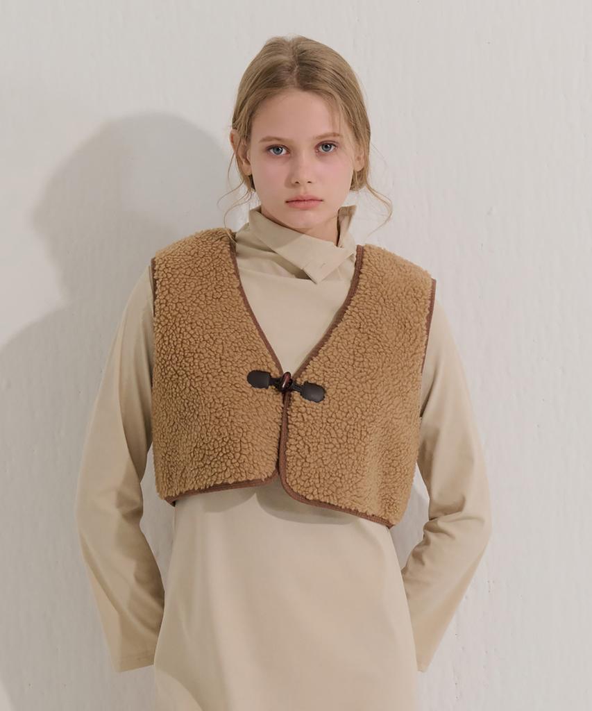 Camino Boucle Vest Beige