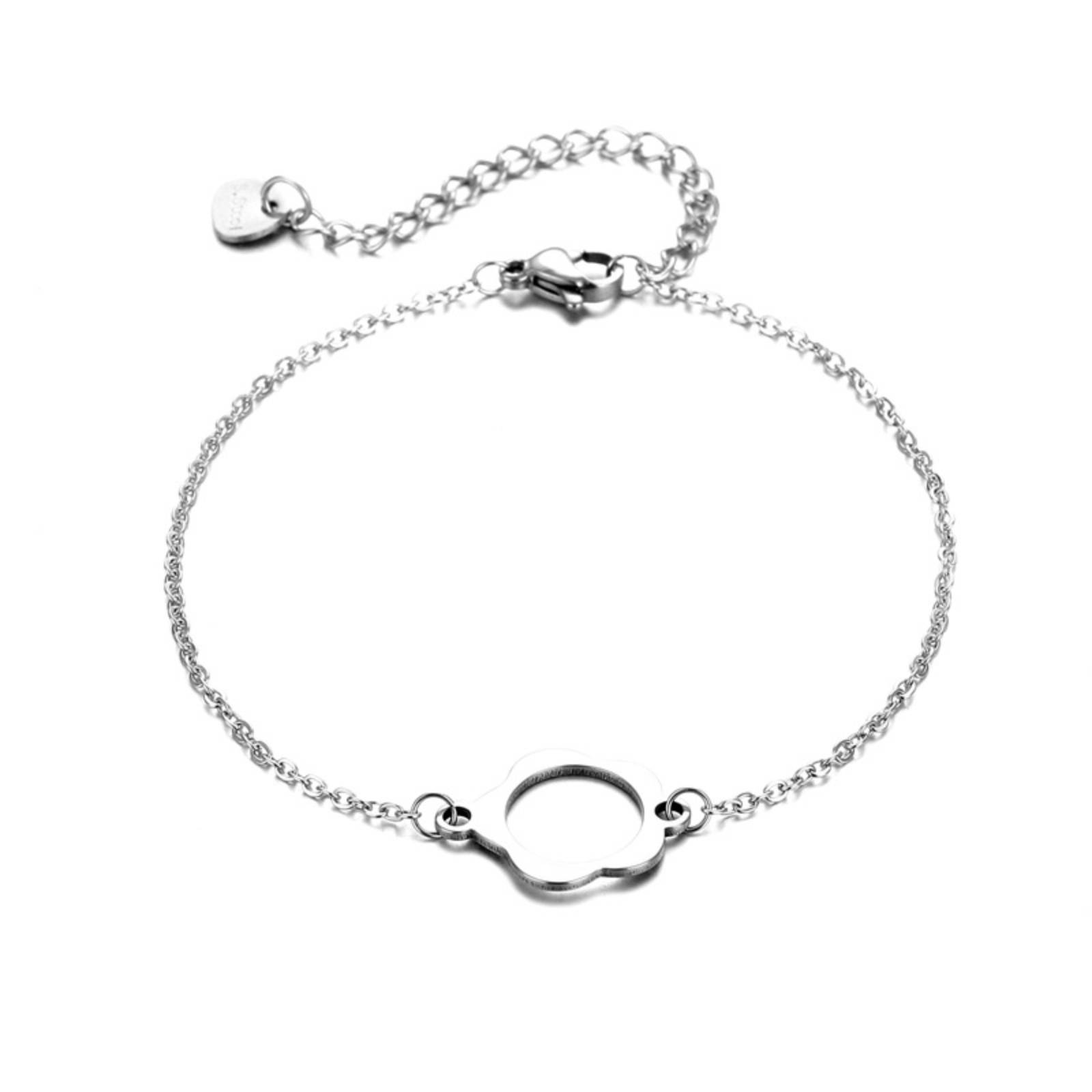 Flower Charm Bracelet for Women Grils Stainless Steel Fashion Jewelry Gift